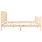 vidaXL Cadre de lit avec tête de lit 200x200 cm bois massif