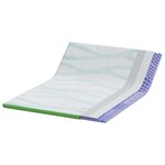 vidaXL Coussins de Matelas Blanc et vert 160 x 200 cm
