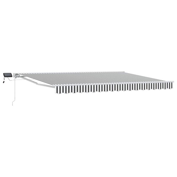 vidaXL Cadre de store manuel avec LEDs Anthracite et blanc 5 x 3 m