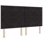 vidaXL Tête de lit LED noire Ensemble de 3 Noir