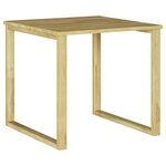 vidaXL Table de Bain de Soleil Marron 50.5 x 50.5 x 46 cm Pin imprégné