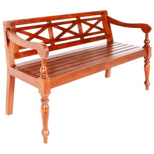 Banc banquette batavia 123 x 50 x 81 cm bois d'acajou massif marron foncé 02_0010923