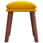 vidaXL Repose-pied Jaune moutarde 45x29 5x35 cm Velours