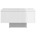 vidaXL Table basse blanc brillant 60x60x31 5 cm bois d'ingénierie