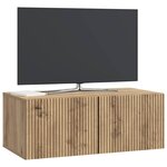 vidaXL Meuble TV mural 78 5 x 41 x 30 cm Chêne artisanal