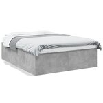 vidaXL Cadre de lit sans matelas gris béton 150x200 cm