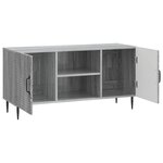 vidaXL Meuble TV Sonoma gris 102 x 34 5 x 50 cm Bois d'ingénierie