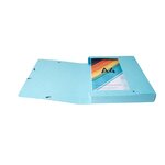 Chemise box exacompta aquarel  en carte lustrée - dos 4 cm couleurs assorties - lot de 8