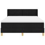vidaXL Lit à ressorts avec matelas Noir 200 x 160 cm Polyester