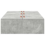 vidaXL Cadre de lit   gris béton  75 x 190 cm en bois d'ingénierie.