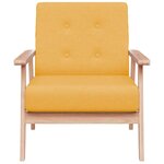 vidaXL Fauteuil jaune tissu
