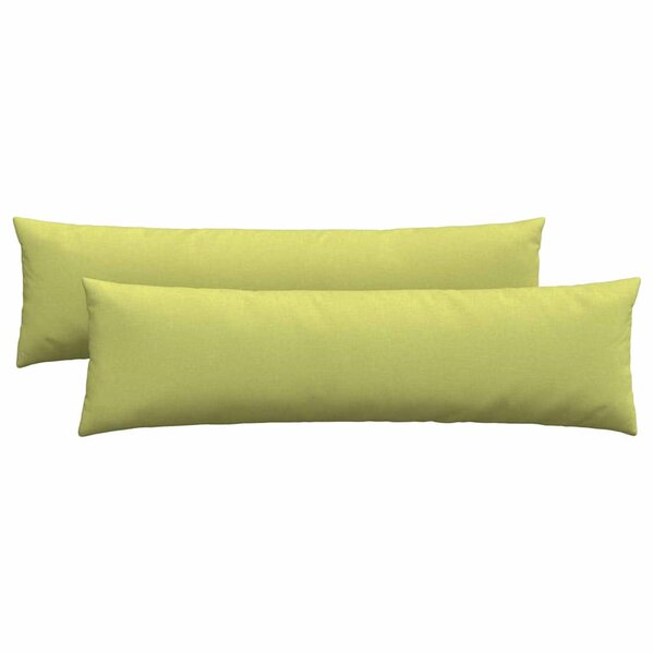 vidaXL Coussins de canapé 2 pc tissu Vert clair 145 x 40 cm