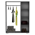 Armoire avec 4 compartiments de stockage 123 x 90 x 30 cm anthracite 03_0006358