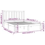 vidaXL Cadre de lit Blanc Bois de pin massif 140x200 cm
