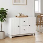 vidaXL Buffet Blanc 89 x 34 5 x 60 cm Bois d'ingénierie