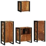 vidaXL Ensemble de mobilier de salle de bain avec étagère 4 Pièces