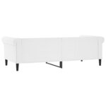 vidaXL Lit de jour sans matelas blanc 90x200 cm similicuir