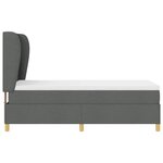 vidaXL Lit à ressorts avec matelas gris foncé 90x190 cm Gris foncé