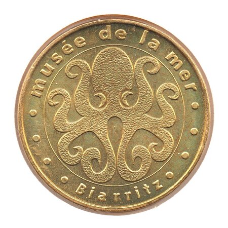 Mini médaille monnaie de paris 2008 - musée de la mer de biarritz