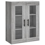 vidaXL Buffet haut Sonoma gris 69 5x34x180 cm Bois d'ingénierie