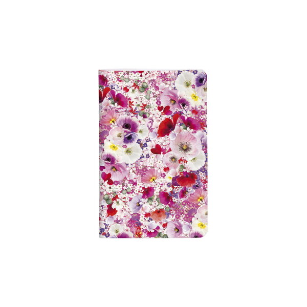 Chacha - carnet 7 5 x 12 cm - 48 pages blanches - tropical rose fleurs 1