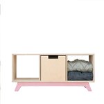 Meuble de rangement NABOSKY rose 1x3