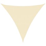 vidaXL Parasol en PEHD triangulaire 5x5x5 m Crème