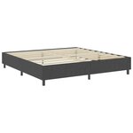 vidaXL Sommier à lattes de lit sans matelas gris tissu 200x200 cm