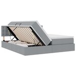 vidaXL Lit de Rangement Gris clair 200 x 200 cm Cuir synthétique