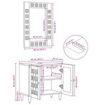 vidaXL Ensemble de mobilier de salle de bain avec porte 2 Pièces Naturel