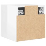 vidaXL Meubles TV muraux 2 Pièces Blanc brillant 30 5x30x30 cm
