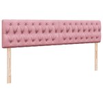 vidaXL Cadre de lit ottoman avec matelas rose 200x200 cm velours