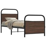 vidaXL Cadre de lit sans matelas 75x190cm chêne marron bois ingénierie