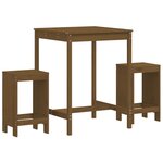 vidaXL Ensemble de bar de jardin 3 Pièces marron miel bois pin massif