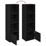 vidaXL Bibliothèque chêne noir 31x24x102 cm bois d'ingénierie