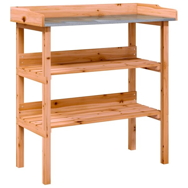 vidaXL Table à plantes avec étagères marron 78x38x82 5cm bois de sapin