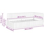 vidaXL Cadre de lit d'angle Jaune 100 x 200 cm Velours