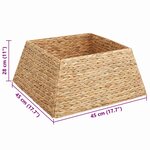 vidaXL Collier de sapin de Noël Marron 60 x 60 x 28 cm Jacinthe d'eau