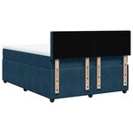 vidaXL Sommier à lattes de lit et matelas bleu 140x190 cm velours