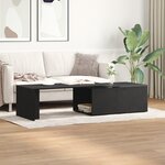 Table basse vidaXL en chêne noir 150x50x35 cm en bois composite