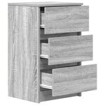 vidaXL Tables de chevet avec 3 tiroirs 2 Pièces sonoma gris 39x35x65 cm