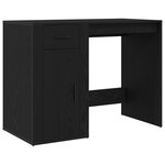 Bureau vidaXL en chêne noir 100x49x75 cm en bois d'ingénierie
