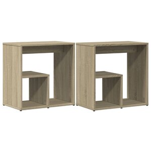 vidaXL Tables d'appoint 2 Pièces chêne sonoma 50x30x50 cm bois ingénierie