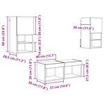 vidaXL Meubles TV muraux 4 Pièces Chêne artisanal 30 5 x 30 x 60 cm