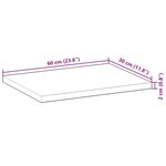vidaXL Étagères flottantes 2 Pièces 60x30x2 cm acacia massif à l'huile