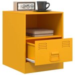 vidaXL Tables de chevet 2 Pièces jaune moutarde 34 5x39x44 cm acier