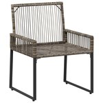 vidaXL Ensemble de meubles d'extérieur 11 Pièces Gris et bleu marine