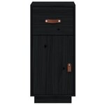 vidaXL Buffet Noir 34x40x75 cm Bois massif de pin
