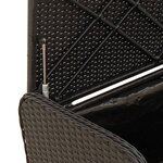vidaXL Banc de rangement avec coussin noir 80x51x52 cm résine tressée