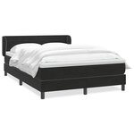 vidaXL Sommier à lattes de lit avec matelas noir 160x210 cm velours